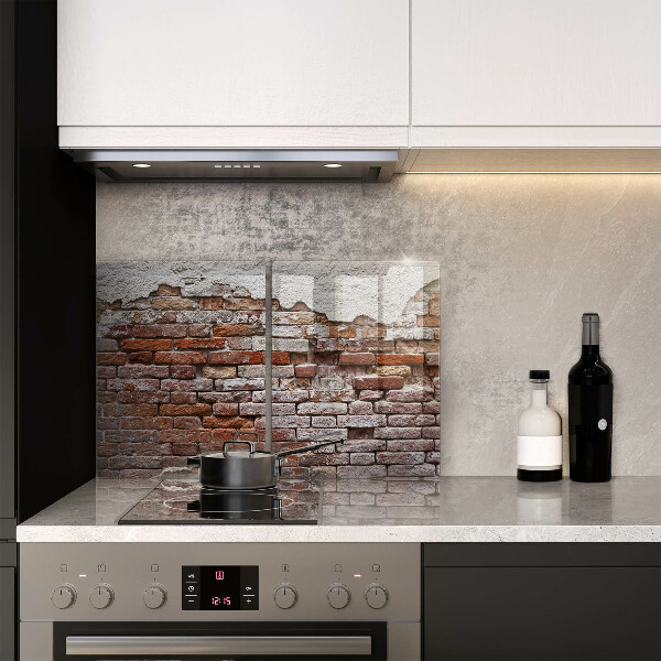 Steklena podloga za rezanje Stara opečna in betonska stena