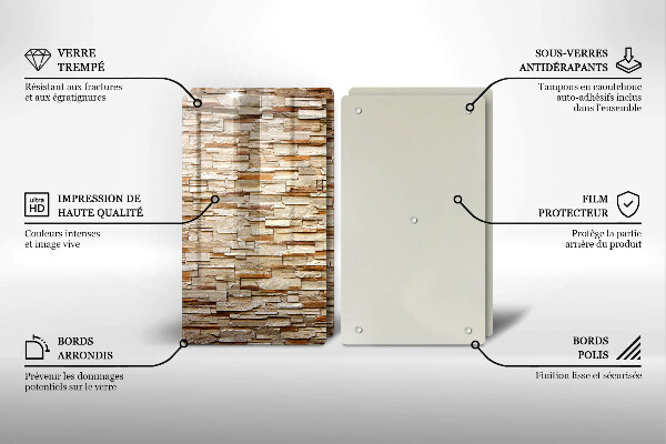 Steklena podloga za rezanje Tekstura okrasnih kamnov