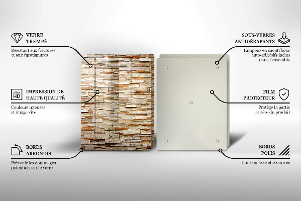 Steklena podloga za rezanje Tekstura okrasnih kamnov