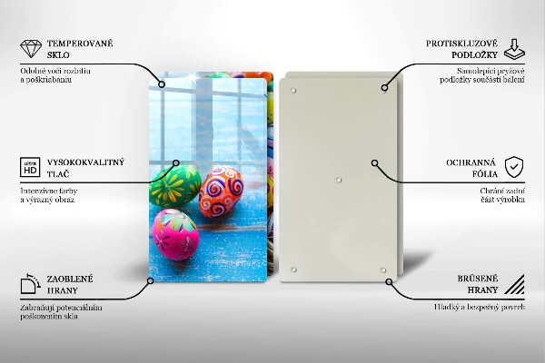 Steklena podloga za rezanje Velikonočna jajca Velikonočna jajca