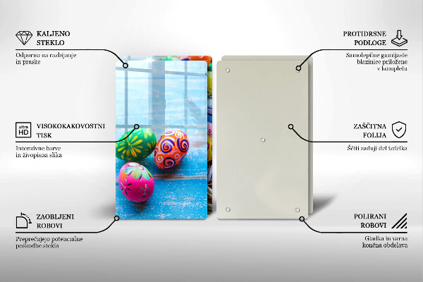 Steklena podloga za rezanje Velikonočna jajca Velikonočna jajca