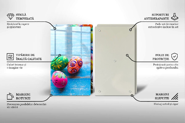 Steklena podloga za rezanje Velikonočna jajca Velikonočna jajca