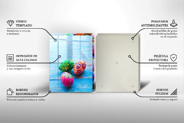 Steklena podloga za rezanje Velikonočna jajca Velikonočna jajca