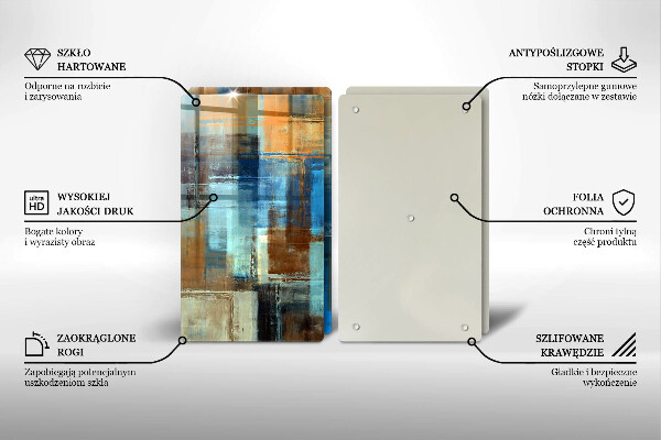 Steklena podloga za rezanje Poslikano ozadje