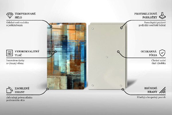 Steklena podloga za rezanje Poslikano ozadje