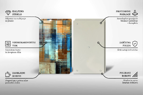 Steklena podloga za rezanje Poslikano ozadje