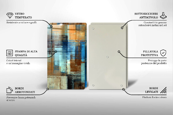Steklena podloga za rezanje Poslikano ozadje