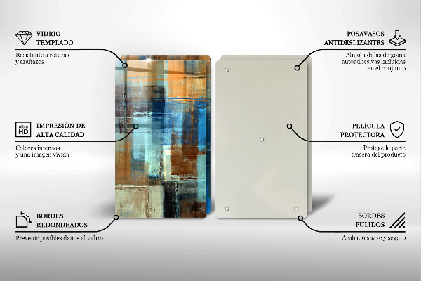 Steklena podloga za rezanje Poslikano ozadje