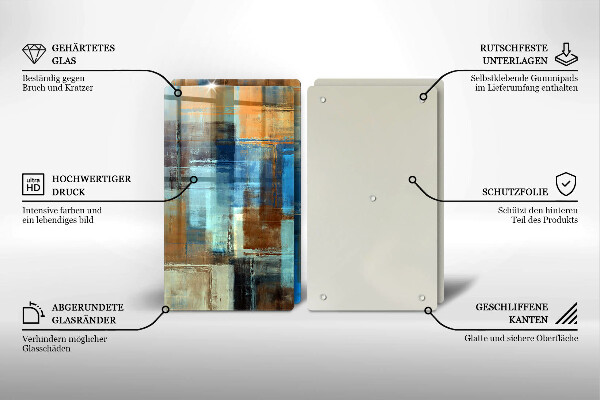 Steklena podloga za rezanje Poslikano ozadje