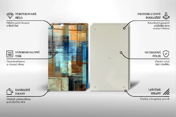 Steklena podloga za rezanje Poslikano ozadje