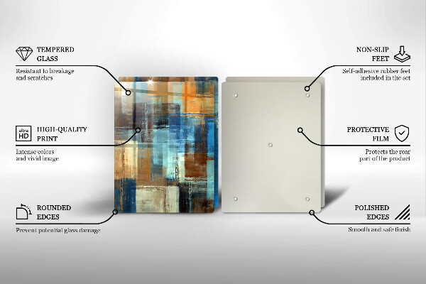 Steklena podloga za rezanje Poslikano ozadje