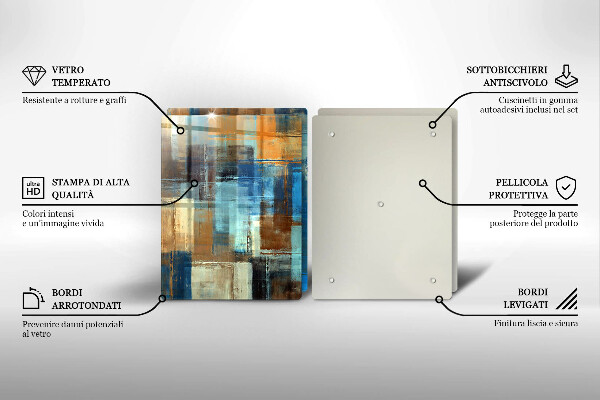 Steklena podloga za rezanje Poslikano ozadje