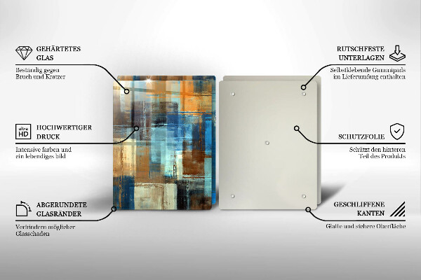 Steklena podloga za rezanje Poslikano ozadje