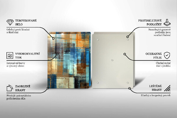 Steklena podloga za rezanje Poslikano ozadje