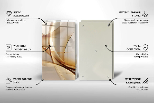 Steklena podloga za rezanje Abstraktne oblike