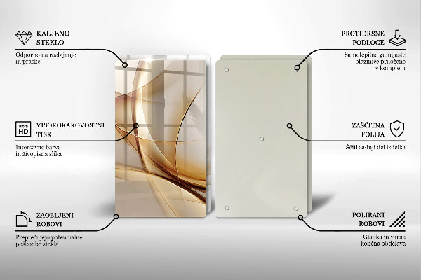 Steklena podloga za rezanje Abstraktne oblike