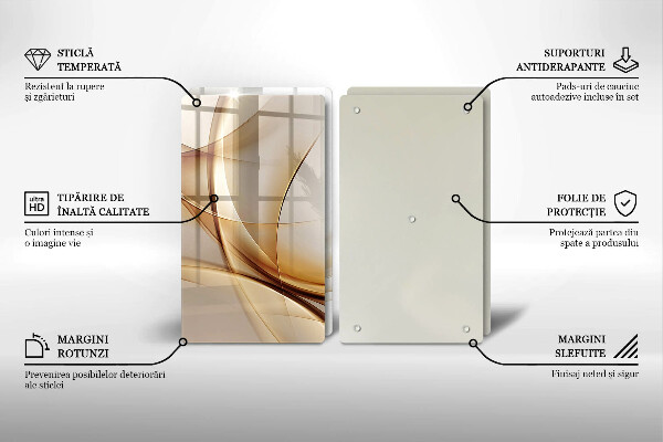 Steklena podloga za rezanje Abstraktne oblike