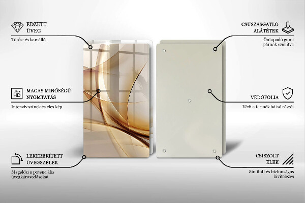 Steklena podloga za rezanje Abstraktne oblike