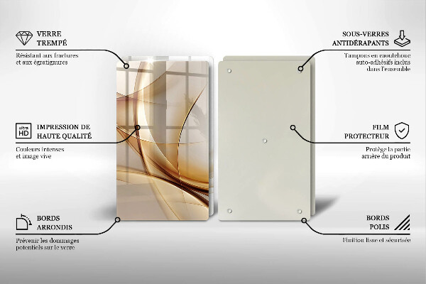 Steklena podloga za rezanje Abstraktne oblike