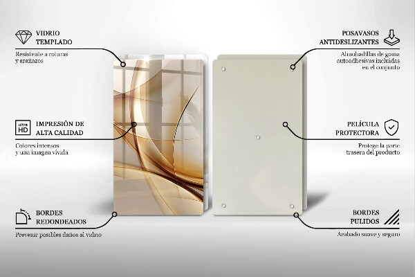 Steklena podloga za rezanje Abstraktne oblike