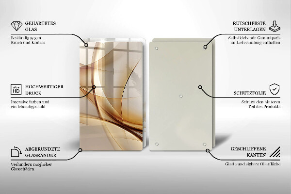 Steklena podloga za rezanje Abstraktne oblike