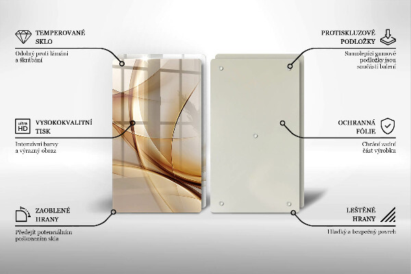 Steklena podloga za rezanje Abstraktne oblike