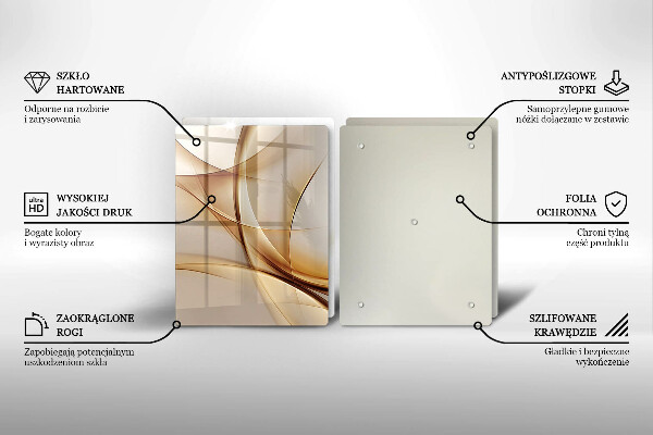 Steklena podloga za rezanje Abstraktne oblike