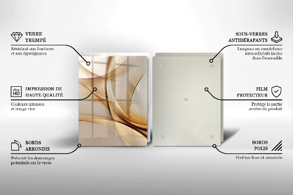 Steklena podloga za rezanje Abstraktne oblike