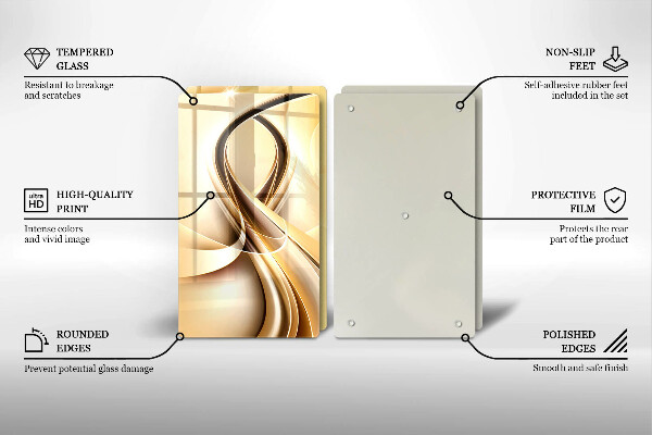 Steklena podloga za rezanje Abstrakcija dima