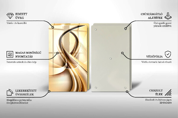 Steklena podloga za rezanje Abstrakcija dima