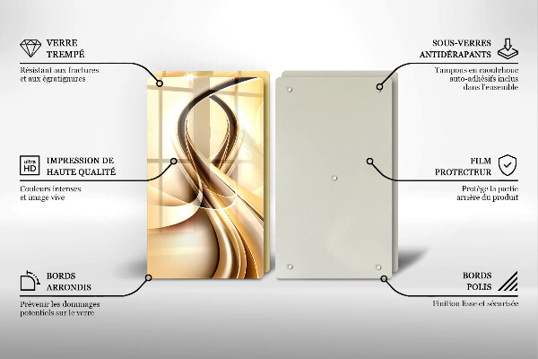 Steklena podloga za rezanje Abstrakcija dima