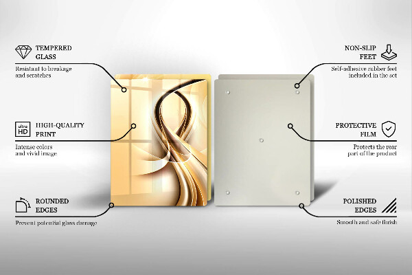 Steklena podloga za rezanje Abstrakcija dima