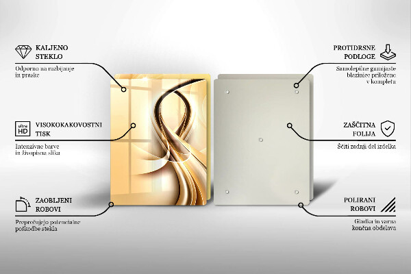 Steklena podloga za rezanje Abstrakcija dima