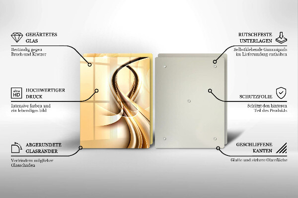 Steklena podloga za rezanje Abstrakcija dima