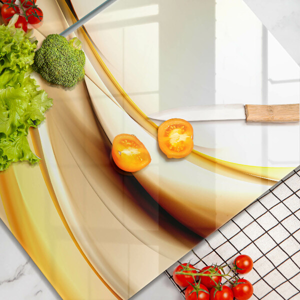 Steklena podloga za rezanje Abstraktne črte dima