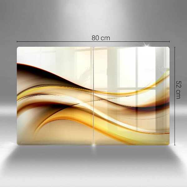 Steklena podloga za rezanje Abstraktne črte dima