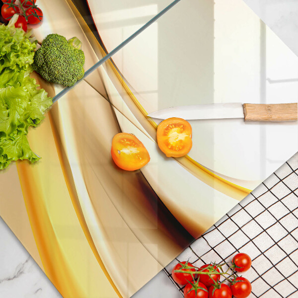 Steklena podloga za rezanje Abstraktne črte dima