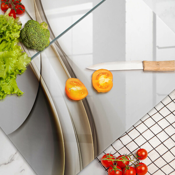 Steklena podloga za rezanje Abstrakcija mehkih linij