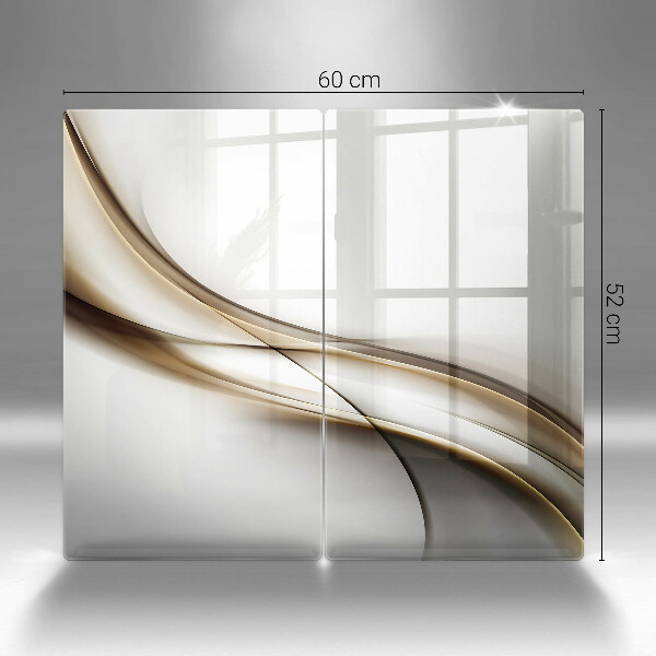 Steklena podloga za rezanje Abstrakcija mehkih linij