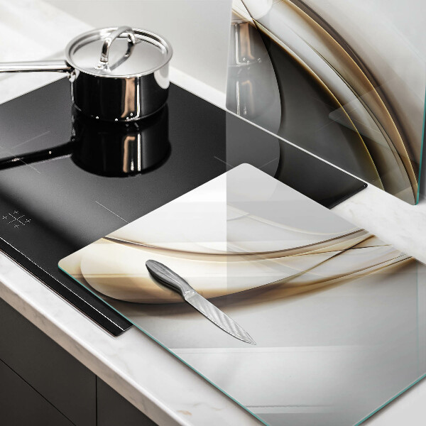 Steklena podloga za rezanje Abstrakcija mehkih linij