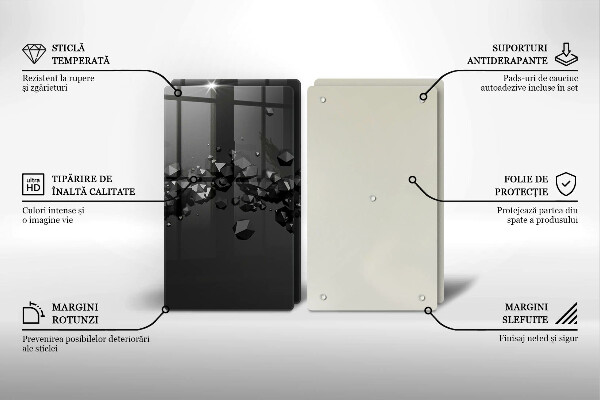 Steklena podloga za rezanje Abstrakcija 3D oblik