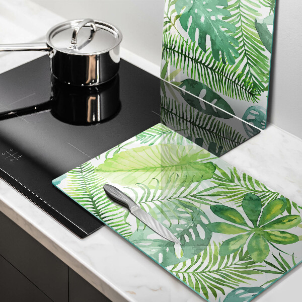 Steklena podloga za rezanje Akvarelni boho listi