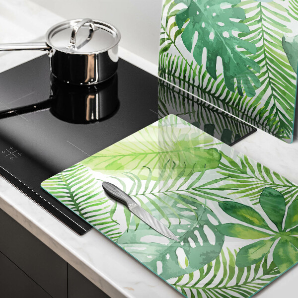 Steklena podloga za rezanje Akvarelni boho listi