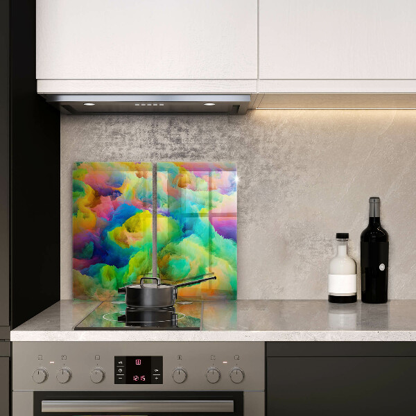 Steklena podloga za rezanje Barvita abstrakcija