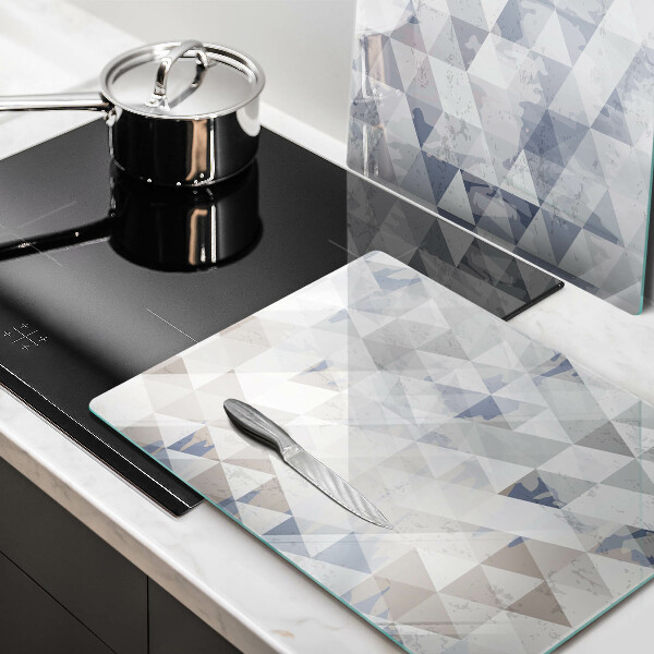 Steklena podloga za rezanje Vzorec trikotnikov