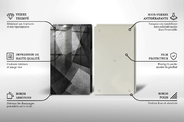 Steklena podloga za rezanje Geometrijska abstrakcija