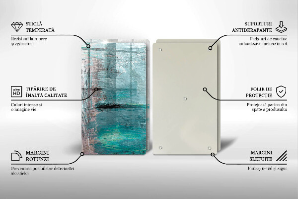 Steklena podloga za rezanje Pobarvaj abstrakcijsko ozadje