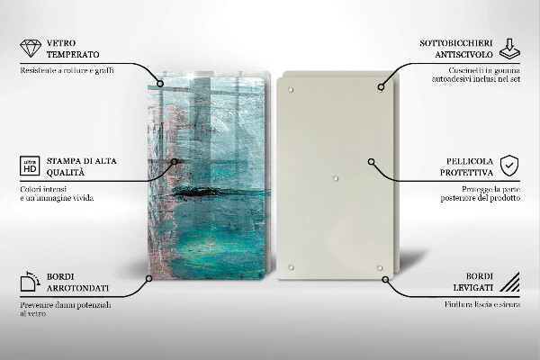 Steklena podloga za rezanje Pobarvaj abstrakcijsko ozadje