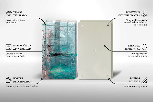 Steklena podloga za rezanje Pobarvaj abstrakcijsko ozadje