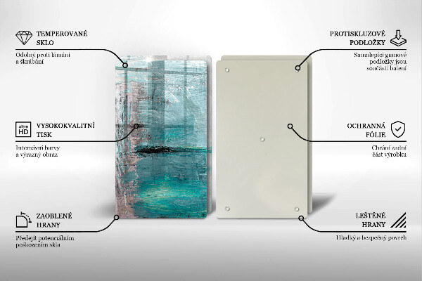 Steklena podloga za rezanje Pobarvaj abstrakcijsko ozadje